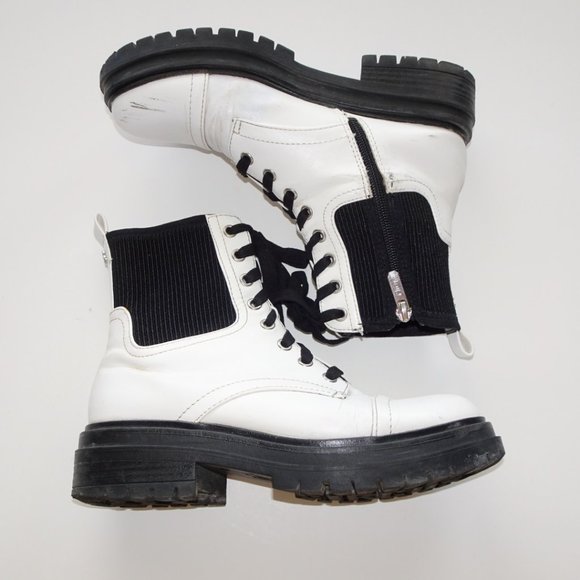 Circus by Sam Edelman White Giovanny Lug Sole Ankle Boots - Picture 3 of 7